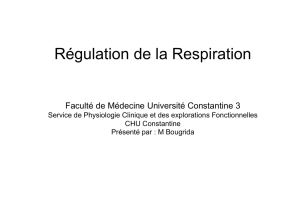 Regulation de la Respiration - Université de Constantine 3