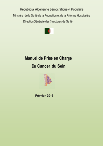 Manuel de Prise en Charge Du Cancer du Sein