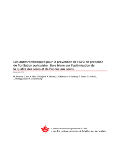 Les antithrombotiques pour la prévention de l`AVC en présence de