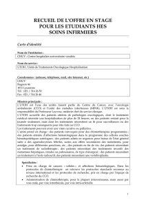 recueil de l`offre en stage pour les etudiants hes soins infirmiers