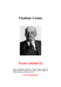 Lénine - Textes choisis - communisme