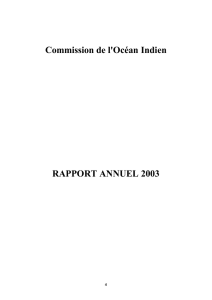 Commission de l`Océan Indien RAPPORT ANNUEL 2003