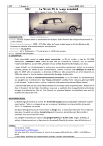 La Citroën DS, le design industriel