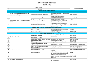 PLAN D`ACTION 2015 / 2016 SOMMAIRE