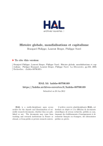 Histoire globale, mondialisations et capitalisme - Hal-SHS