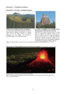 Volcanismes européens. Document 3a : Paysages volcaniques