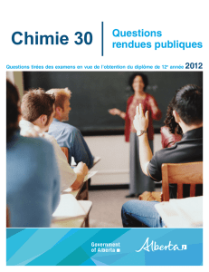 Chimie 30 - Alberta Education
