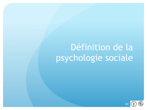 Définition de la psychologie sociale