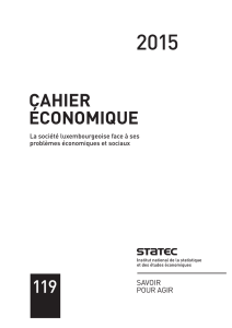 cahier économique 119 - Statistiques Luxembourg