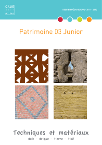 Patrimoine 03 Junior Techniques et matériaux