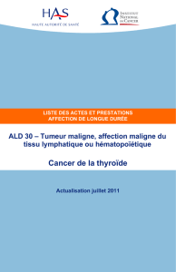 Cancer de la thyroïde - Institut National Du Cancer