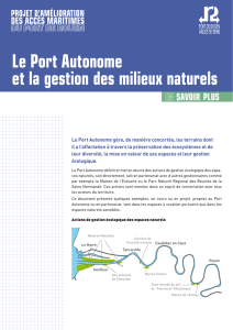 Le Port Autonome et la gestion des milieux naturels