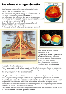 Les volcans et les types d`éruption