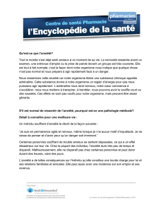 Qu`est-ce que l`anxiété? Tout le monde s`est déjà senti