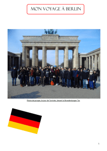Mon Voyage à Berlin - Collège de l`Ermitage