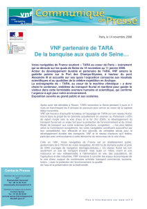 VNF partenaire de TARA De la banquise aux quais de Seine…