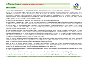 Le Plan de Carrière - Comité Régional Cyclisme Poitou