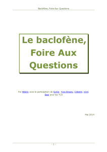 FAQ - Forum Baclofene