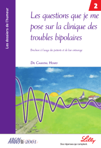 Questions sur troubles bipolaires