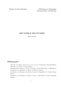 MECANIQUE DES FLUIDES Bibliographie