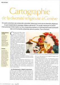 Cartographie de la diversité religieuse à Genève