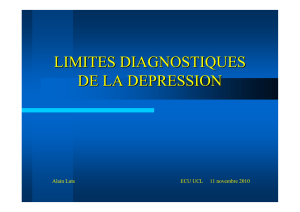 Limites diagnostiques de la dépression