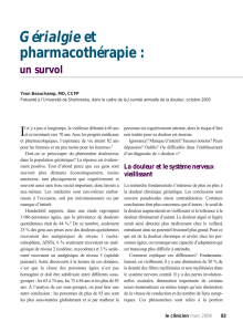 Gérialgie et pharmacothérapie - STA HealthCare Communications