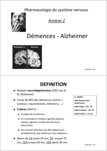 Démences - Alzheimer
