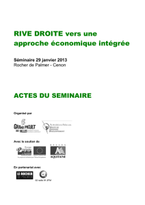 RIVE DROITE vers une approche économique intégrée