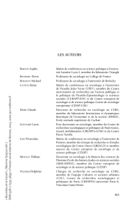 auteurs Bourdieu et le travail - Presses Universitaires de Rennes