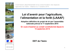 Loi d`avenir pour l`agriculture, l`alimentation et la forêt (LAAAF)