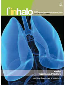 dossier embolie pulmonaire - Ordre professionnel des