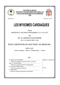 les myxomes cardiaques - Faculté de Médecine et de Pharmacie Fès