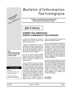 Bulletin d`Information Toxicologique