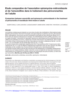 Etude comparative de l`association spiramycine