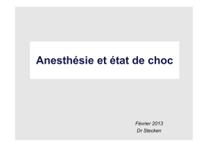 anesthésie patient en état de choc