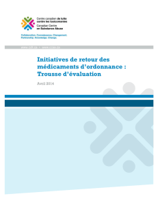 Initiatives de retour des médicaments d`ordonnance