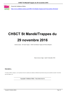 CHSCT St Mandé/Trappes du 29 novembre 2016 - Solidaires
