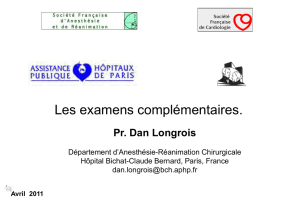 Recommandations SFAR/SFC Prise en charge du coronarien qui