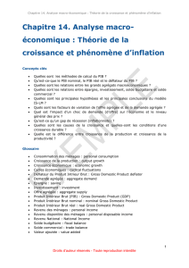 Chapitre 14. Analyse macro- économique : Théorie de la croissance