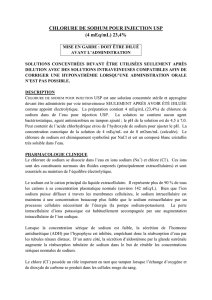 CHLORURE DE SODIUM POUR INJECTION USP (4 mEq/mL) 23,4%