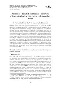 Modèle de Frenkel-Kontorova : résultats d