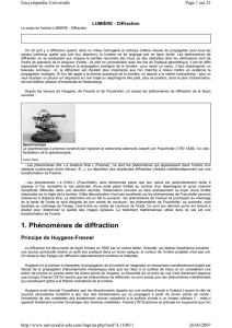 1. Phénomènes de diffraction