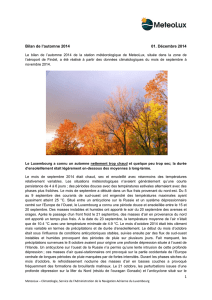 Bilan climatologique automne 2014 Francais