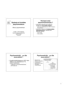 Dyslexie et troubles psychomoteurs