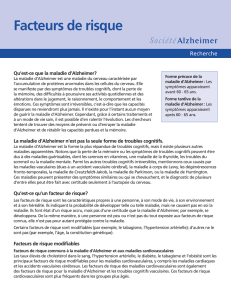 Facteurs de risque - Alzheimer Society of Canada