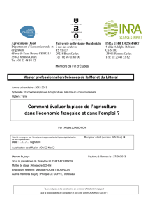 Comment &eacute;valuer la place de l`agriculture dans l