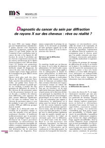 Diagnostic du cancer du sein par diffraction de - iPubli