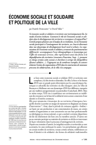 économie sociale et solidaire et politique de la ville