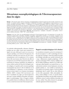 M&eacute;canismes neurophysiologiques de l